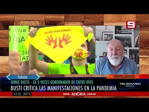 Jorge Busti critica las manifestaciones en pandemia