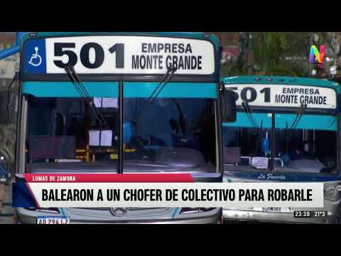 Balearon a un colectivero para robarle