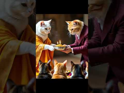 Happy janmashtmi to all #catpraying #animation #cartoon #meawmeaw#bhakti#krishnablessings #love