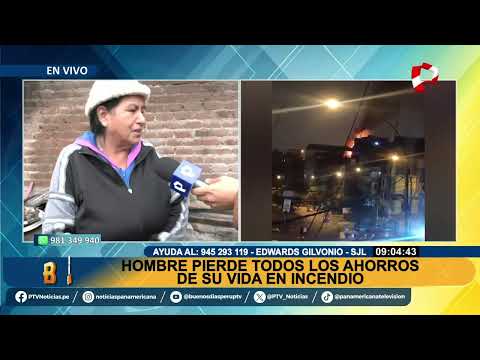 ¡Familia lo pierde todo!: Incendio consume totalmente una vivienda en SJL (2)