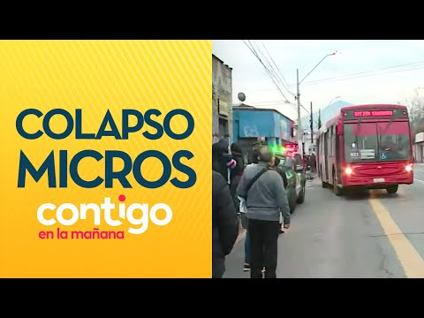 El FUERTE colapso en paraderos de micro por falla en línea 1 del metro - Contigo en La Mañana