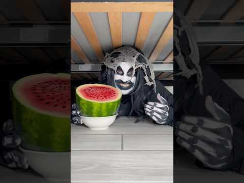 Monster wants the small watermelon 🤣👻 #shorts