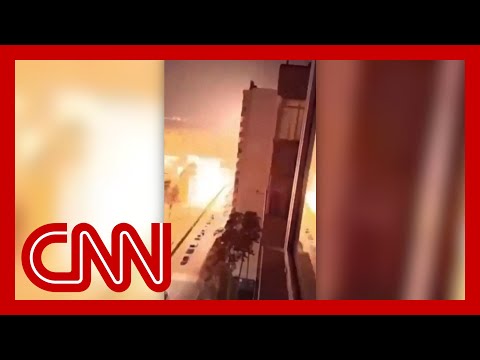 See the moment Ukrainian drones hit Moscow region