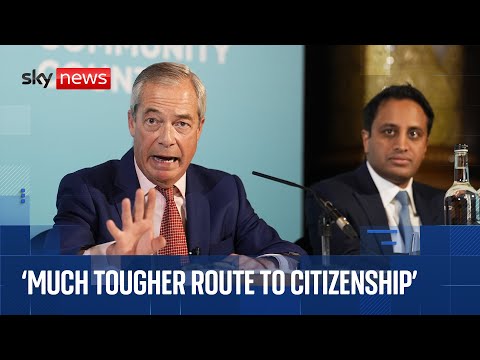Nigel Farage speaks at Reform UK news conference