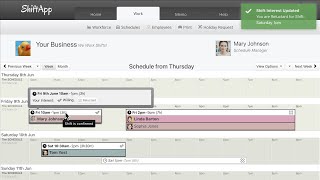 Schedule training screenshot