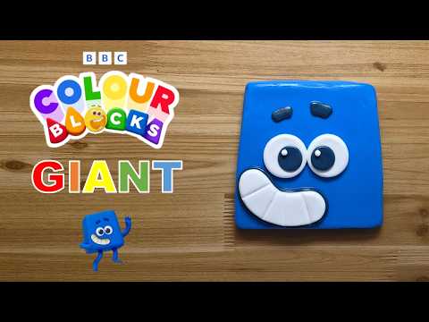 GIANT Colourblocks Blue <strong>clay</strong> cracking making 거대 칼라블럭스 파랑 클레이로 만들기