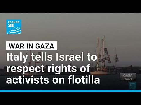 Italy tells Israel to respect rights of activists on Gaza flotilla • FRANCE 24 English