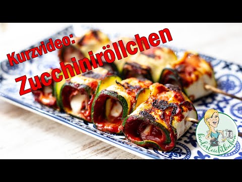 Kurzvideo: Zucchiniröllchen für den Grill