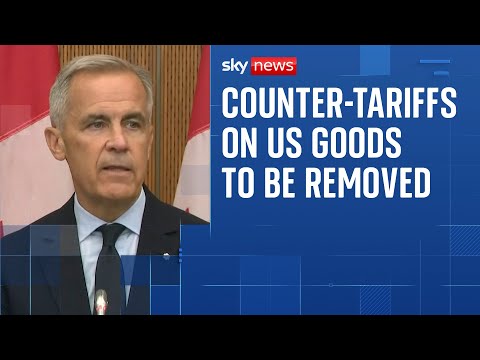 Canadian PM says government will remove counter-tariffs on US goods