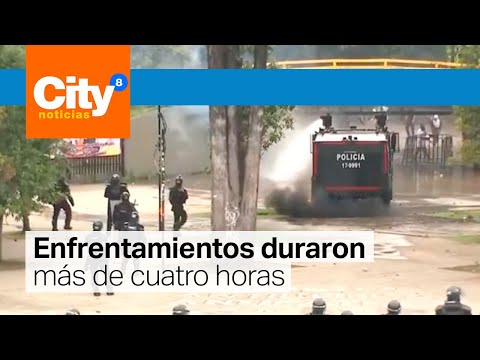 Encapuchados y la Fuerza Pública se enfrentaron por más de 4 horas frente a la U. Nacional | CityTv