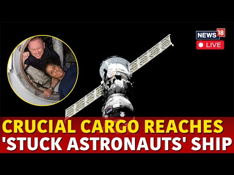 Progress Cargo Craft LIVE | Progress Cargo Craft Arrives At The ISS For Stuck Astronauts | N18G