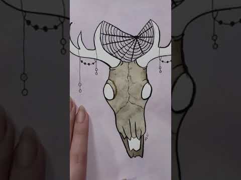 Deer Skull Piece  🖤 Painting