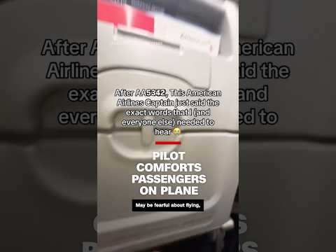 Pilot comforts passengers on plane