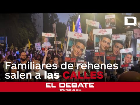 Familiares de rehenes israelíes protestan conmemorando el primer aniversario de los ataques