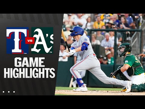Rangers vs. As Game Highlights (8/30/25) | MLB Highlights