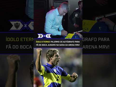 ETERNO ÍDOLO DO BOCA JUNIORS! 🟡🔵 PALERMO DEIXA AUTÓGRAFO APÓS ATLÉTICO-MG X FORTALEZA! #shorts