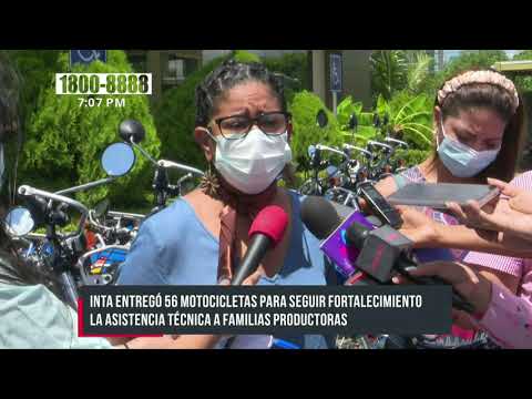 Entregan flota de motocicletas a técnicos del INTA - Nicaragua