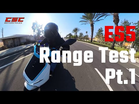 ES5 Electric Scooter Range Test in Eco Mode | CSC Motorcycles