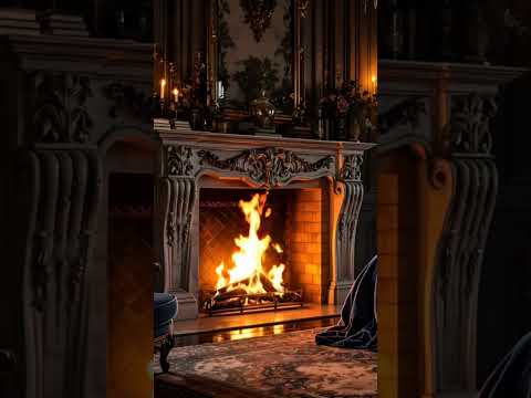 Cozy Fireplace, Thunder and Rain for Sleep #fireplacesounds #rainsoundsforsleeping #thundersounds
