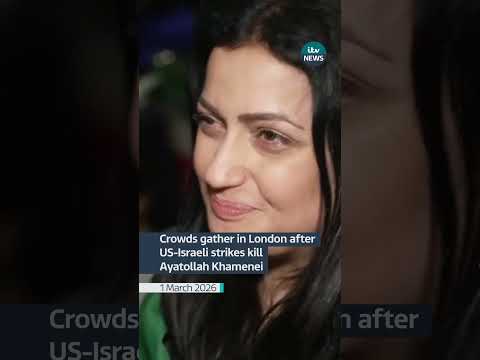 Crowds gather in London after US-Israeli strikes kill Ayatollah Khamenei | ITV News