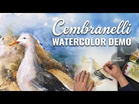 Seagull, Watercolor Demonstration