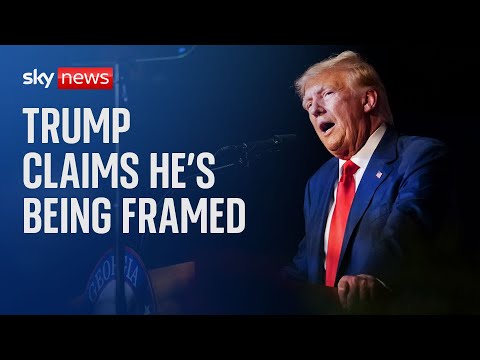 Donald Trump claims he is being framed for 'treason' in first speech since being charged