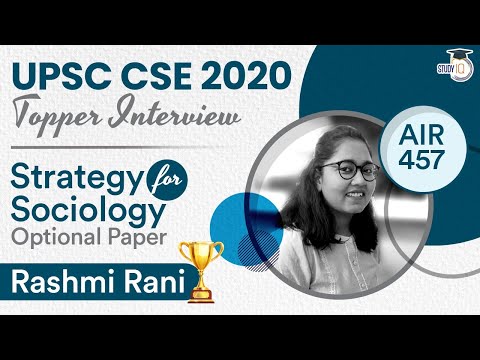 UPSC CSE 2020 Topper Interview Strategy For Sociology Optional Paper