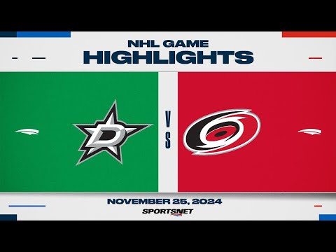 NHL Highlights: Stars vs. Hurricanes - November 25, 2024