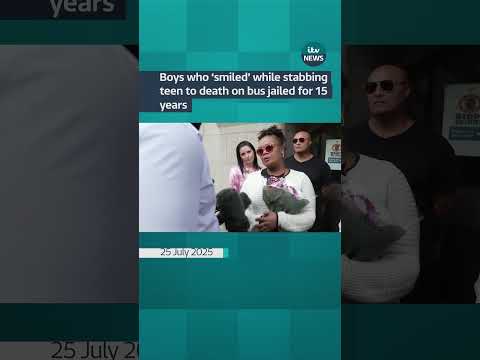 Boys who ‘smiled’ while stabbing teen to death on bus jailed for 15 years | ITV News