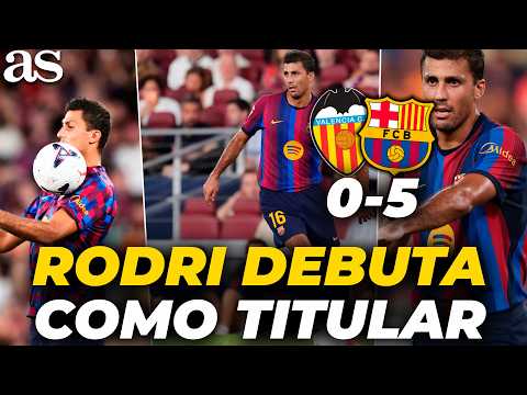 ¡<strong>EL</strong> BALÓN DE ORO sale OVACIONADO! Así fue <strong>el</strong> debut de RODRI debuta titular con <strong>el</strong> BARÇA | LaLiga