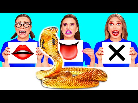 Kousnout, Lízat nebo Nic Výzva | Kreativní Hacky na Jídlo BaRaDa Challenge