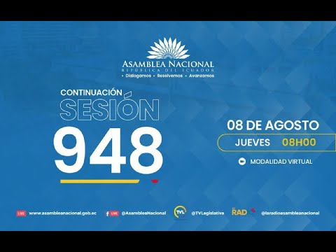 Continuación de la Sesión 948 del Pleno de la Asamblea Nacional