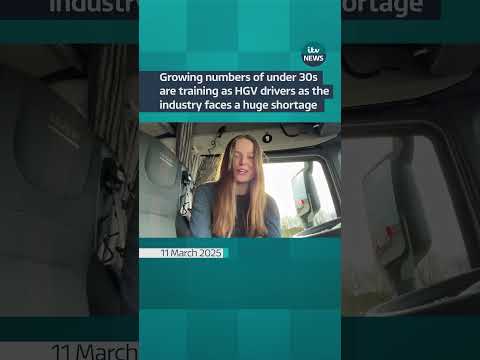 Growing numbers of under 30s are training as HGV drivers as the industry faces a huge shortage