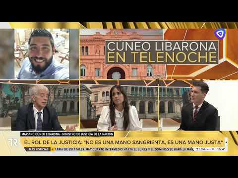 En exclusivo con Telenoche,  Mariano Cúneo Libarona, ministro de Justicia de la Nación