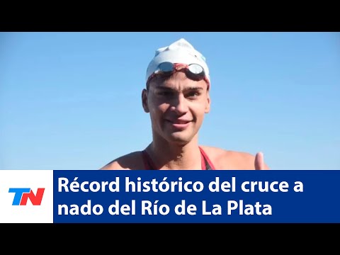 Récord histórico del cruce a nado del Río de La Plata a cargo de Matías Díaz Hernández
