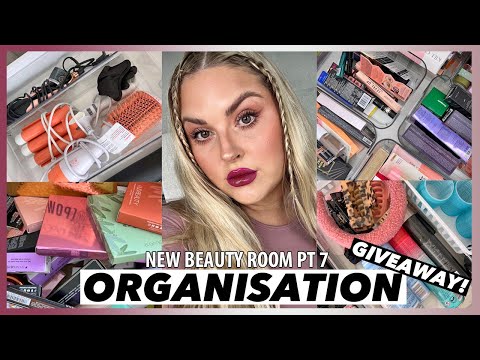 organising my NEW beauty room ?? pt 7 ? PR packages unboxing, giveaway & hair tools!