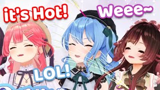 Roboco and Suisei Can't Stop Spraying on Miko During Gen 0 Collab
