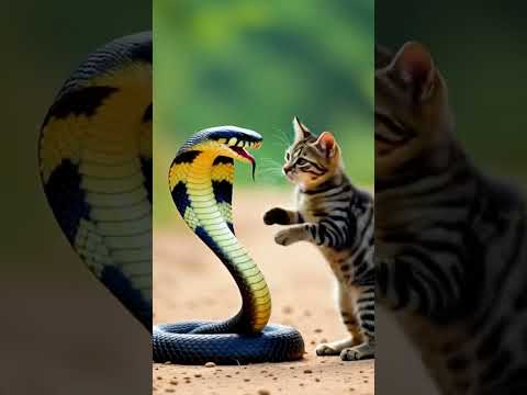 Cat cobra #food #anime #snake #cat #fight #pawansingh #spot
