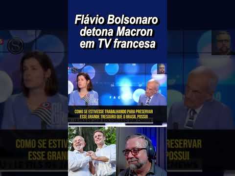 Flávio Bolsonaro detona Macron em viagem à França