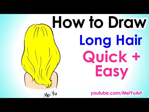 How to Draw Long Hair | MeiYuArt (Fun2draw) | Como Dibujar | कैसे आकर्षित करने के लिए