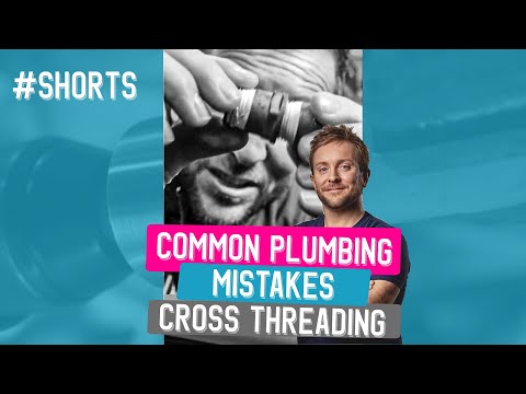 Common plumbing mistakes - cross threading pipe fitting #shorts