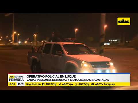 Detenidos y motocicletas incautadas tras carreras clandestinas en Luque