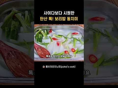 탄산음료처럼 톡 쏘는 맛, 음료수 대신 마시는 동치미 국물 #동치미 #<strong>동치미담그는법</strong> #동치미국물