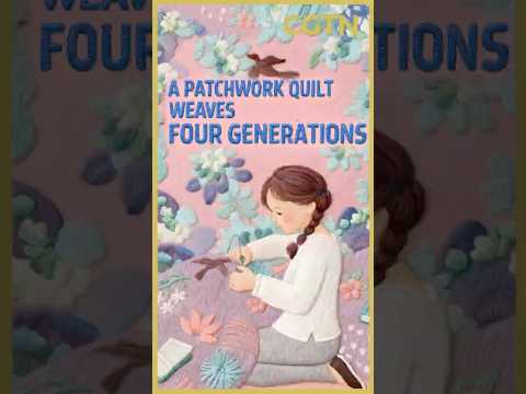 A patchwork quilt weaves four generations