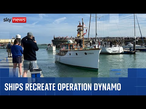 Dunkirk anniversary: Little ships recreate Operation Dynamo 85 years on