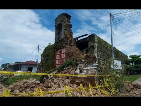 Fachada de la ermita de Santa Lucía colapsó