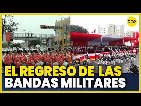 Bandas musicales militares se preparan para fiestas patrias