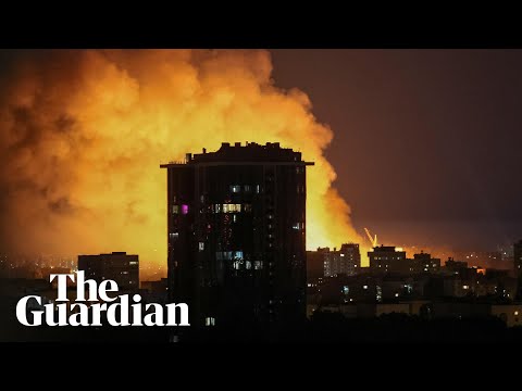 Footage shows explosions in Kyiv as Russia launches all-night drone attack