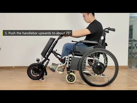 Installation video of Wheelchair Handcycle  Attachment Handbike