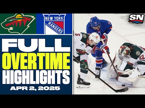 New York Rangers at Minnesota Wild | FULL Overtime Highlights - April 2, 2025